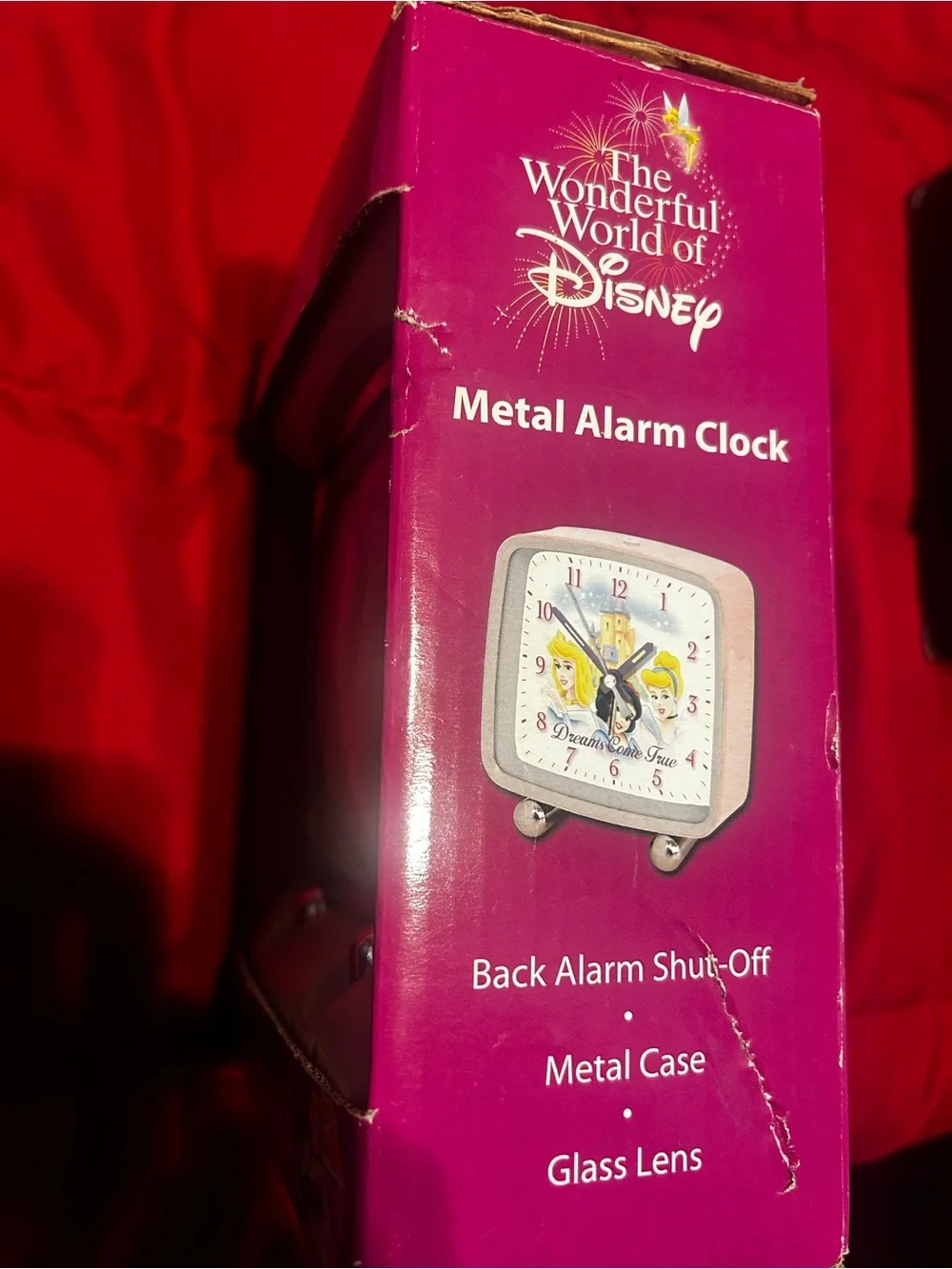 Vintage Disney Princess Metal Alarm Clock